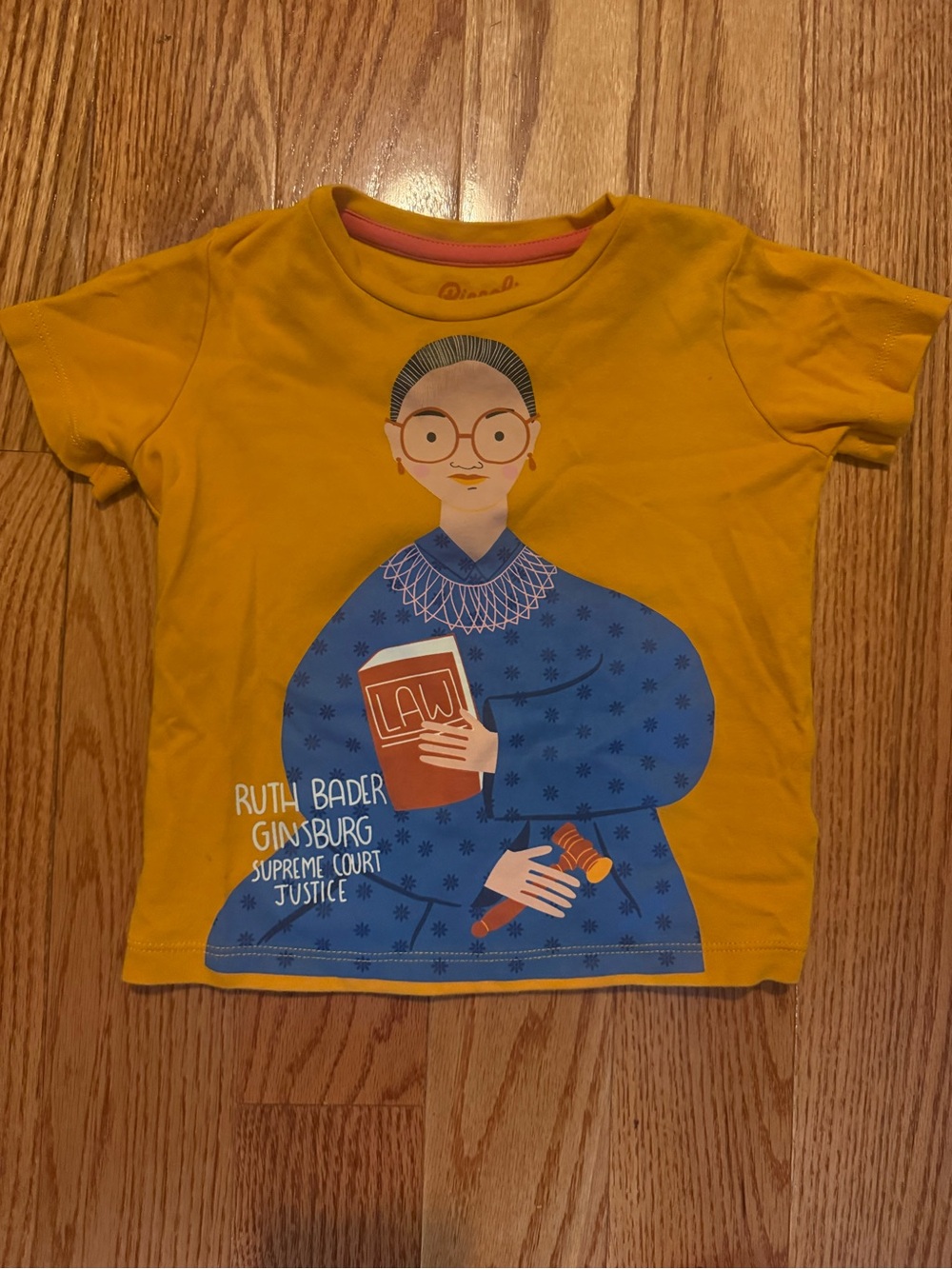 Ruth Ginsburg Short Sleeve Graphic Tee in Mustard Yellow